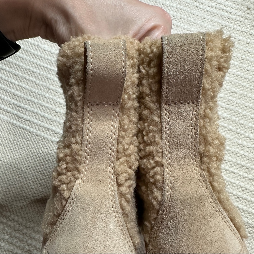 SOREL girls' tan Youth Explorer Cozy Canoe sherpa lace up boots 4 - Picture 7 of 13